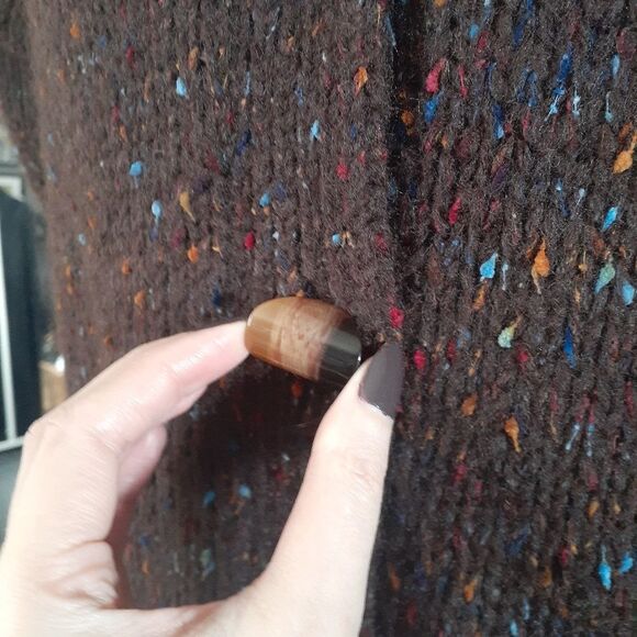 Zara Nwt Chunky Brown Speckled Sweater - Picture 10 of 15